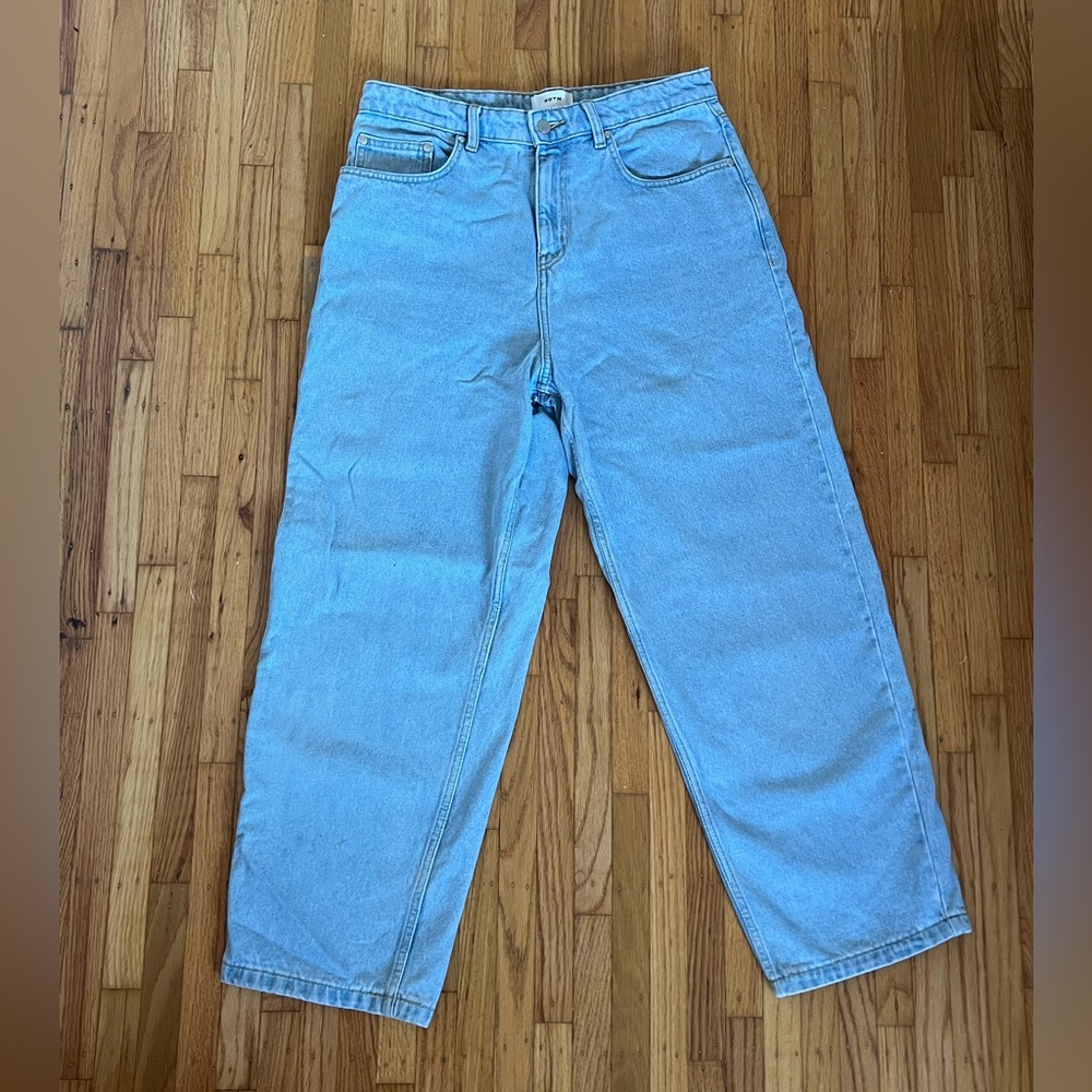 KOTN Light Blue High Rise Mom Jeans